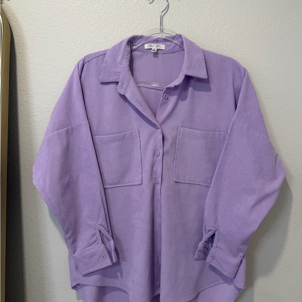 Purple Button-Up Shirt
